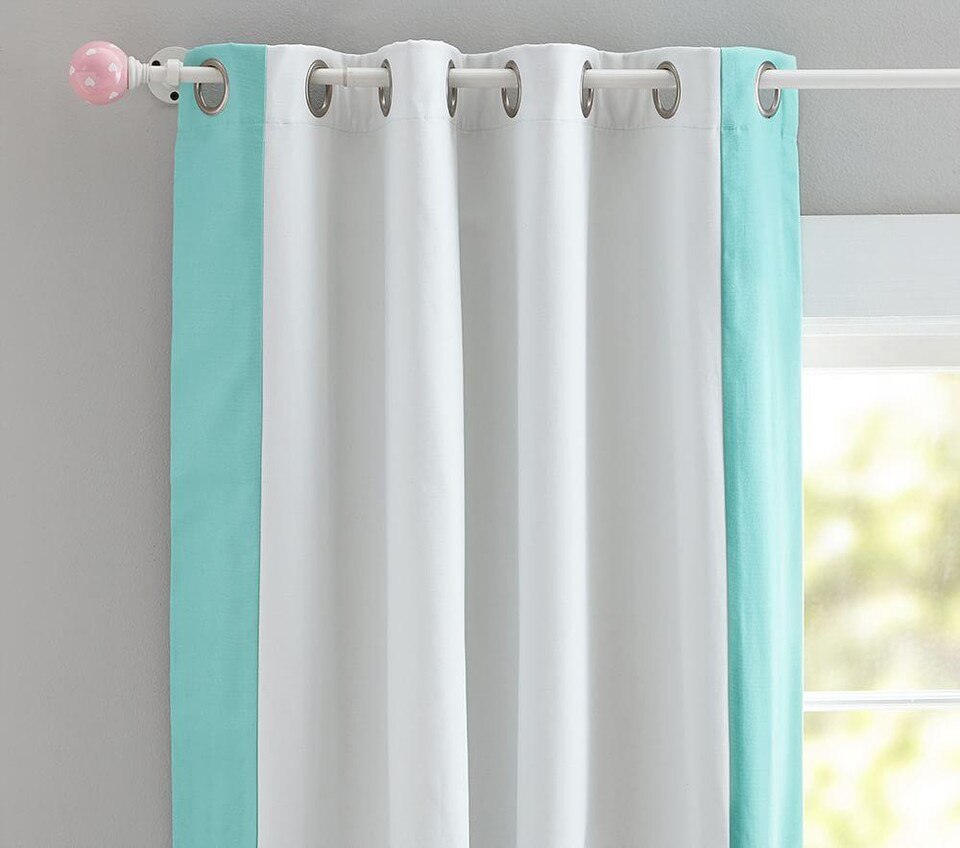 Colour Bordered Blackout Curtain Pottery Barn Kids Au